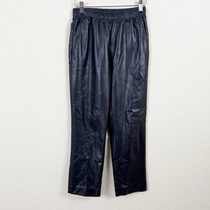 The Reset R Label Blue Vegan Leather Ankle Pants Size XS